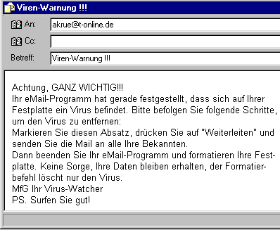 Virus-Warnung